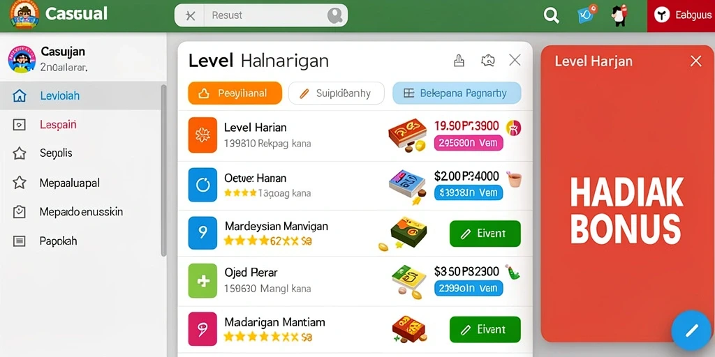 Sistem reward yang menarik dan mendebarkan.